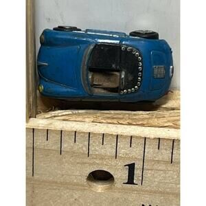 Vintage Blue Toy Car Mini Diecast Model Collectible Miniature Gift Display